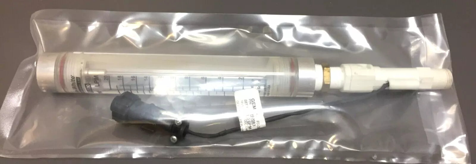 Blue White F-400 Flowmeter with GEMS FS-380P Liquid Flow Switch