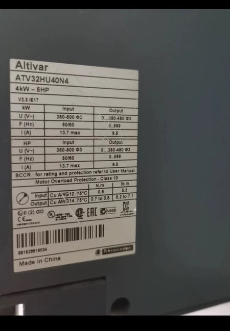 Schneider Electric ATV32HU40N4 Variable Speed Drive