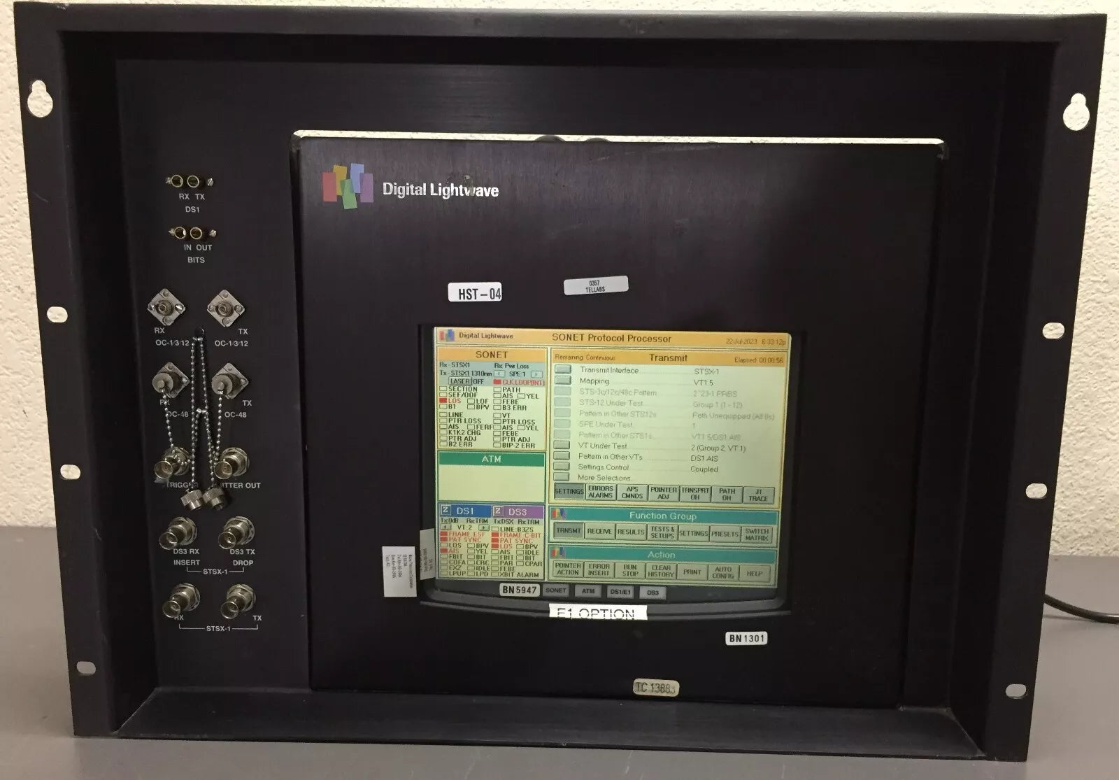 Digital Lightwave ASA-PKG-OC12 Sonet Network Information Analyzer with Special Tray