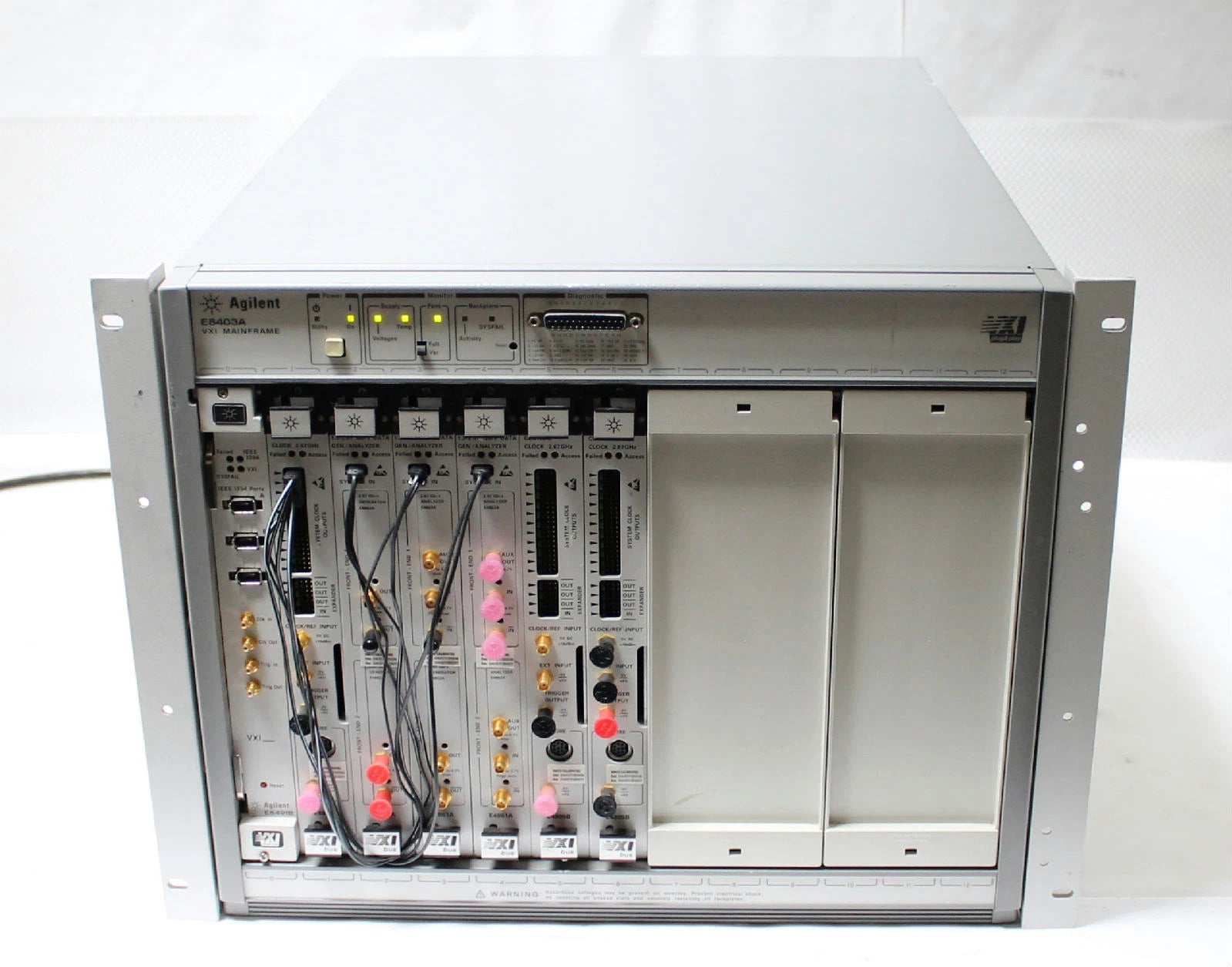 HP/Agilent E8403A VXI Mainframe w E8491B Firewire 3x E4805B Clock 3x E4861A Data