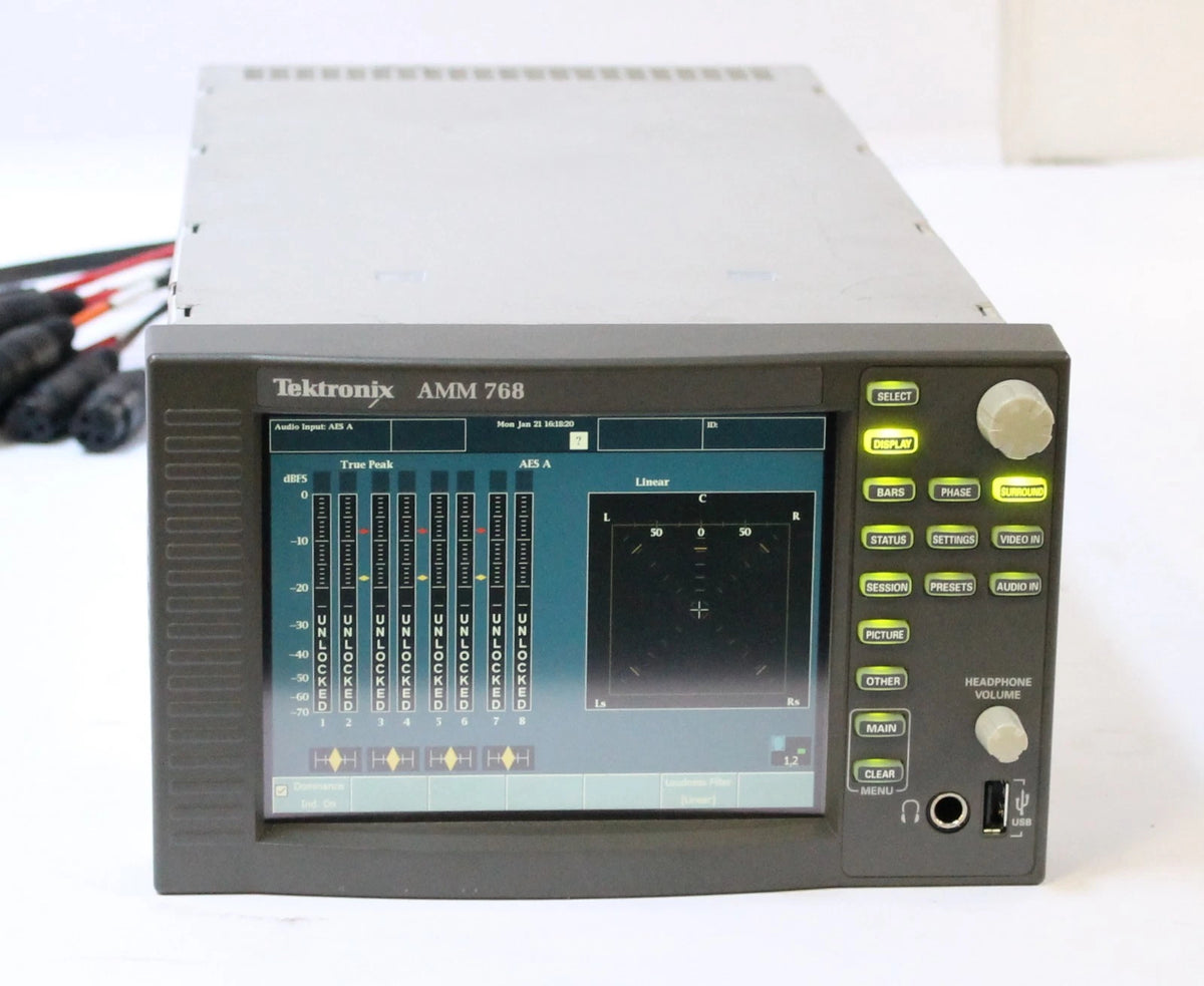 Tektronix AMM 768 Audio Multichannel Monitor w/ Options DS & AD