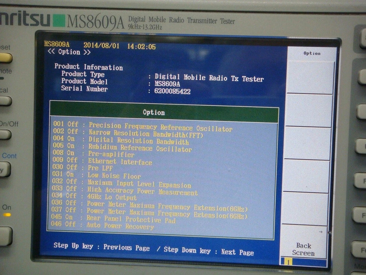 ANRITSU MS8609A /04/05/08/31 13GHz Spectrum Analyzer