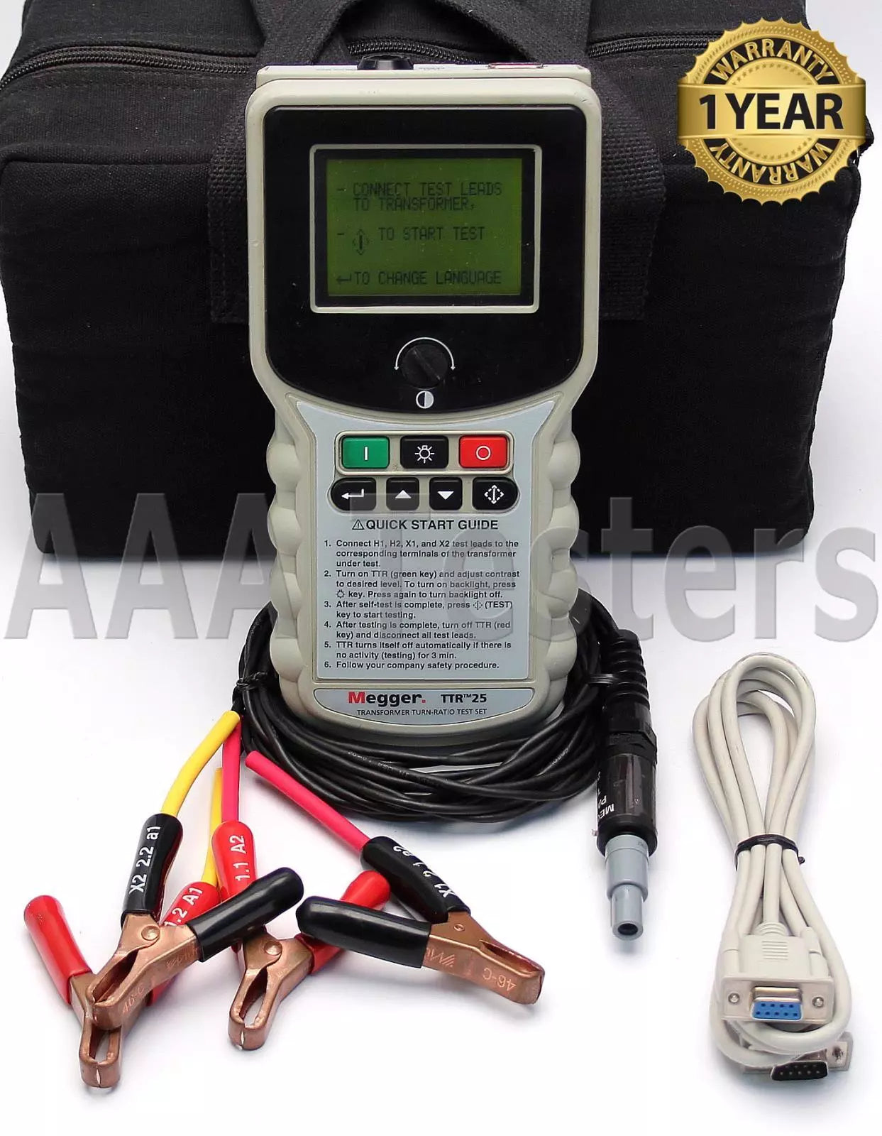 Megger TTR25 Single & Three Phase Transformer Turns Ratio Tester TTR 25 - XG eqpt