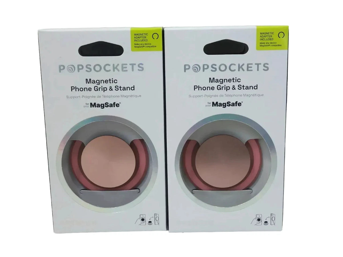 Lot 2 PopSockets Magnetic Phone Grip with MagSafe, Magnetic Adapter Ring