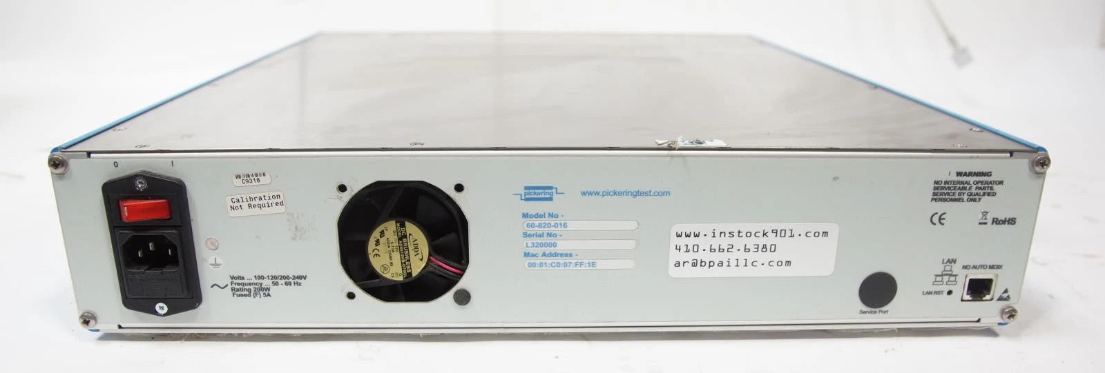 Pickering Interfaces 60-820-016 LXI Microwave Multiplexer 75Ohm 16-bank 2.5GHz