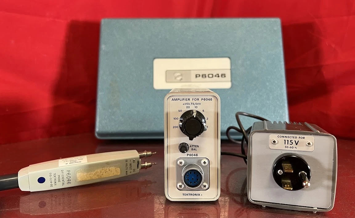Tektronix P6046 Differential Probe & Amplifier: Full Complete Kit, SN B010294