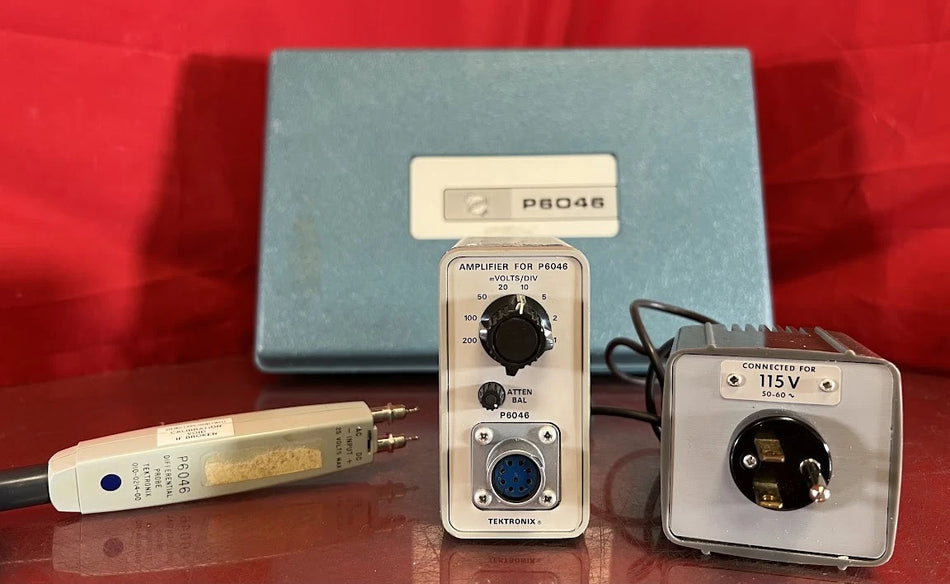 Tektronix P6046 Differential Probe & Amplifier: Full Complete Kit, SN B010294