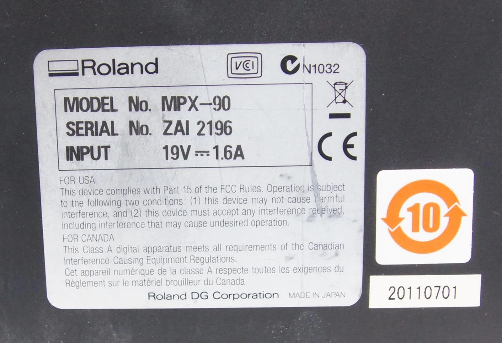 Roland MPX-90 Metaza Impact Printer Engraver