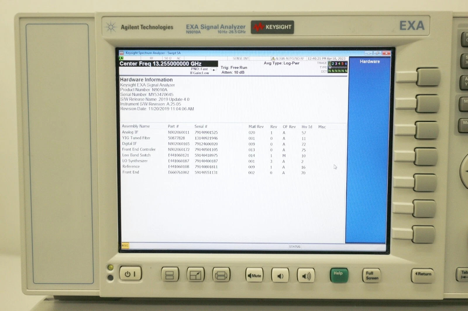 Agilent Keysight N9010A 26.5GHz Spectrum Analyzer