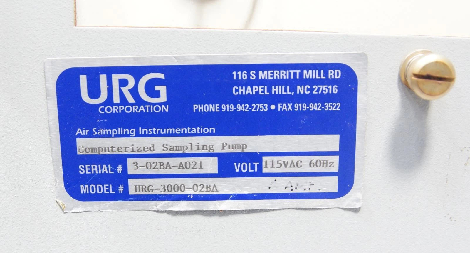 URG URG-3000-02BA Computerized Sampling Pump