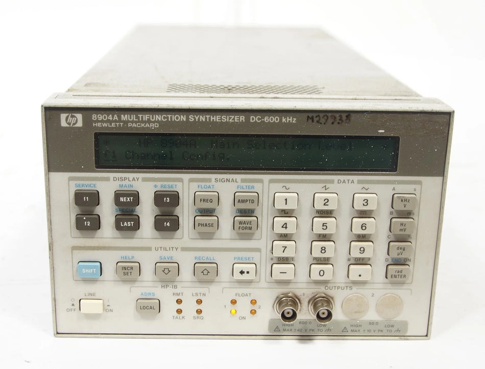 HP 8904A DC 600kHz Multifunction Synthesizer / Generator OPT 006 H16