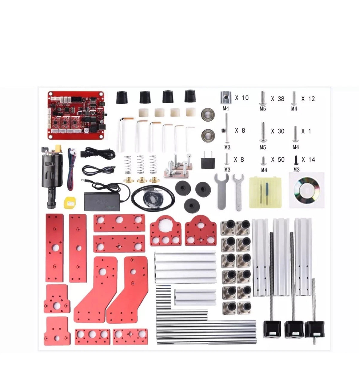 Mini CNC Router 1310 Metal Engraving Milling Machine Kit PCB Wood Laser Engraver