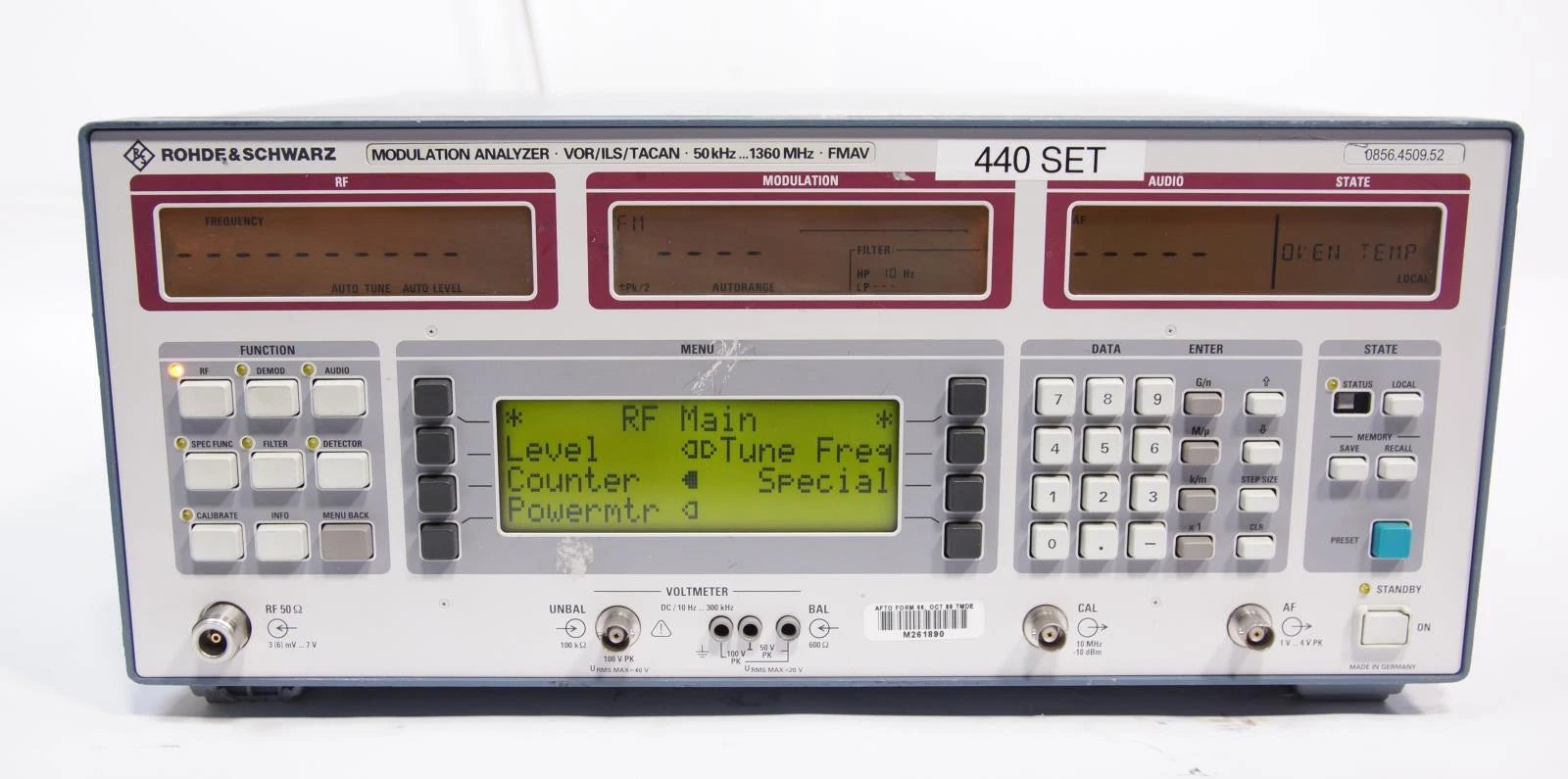 Rohde & Schwarz FMAV Modulation Analyzer VOR / ILS / TACAN 50KHz -1360MHz
