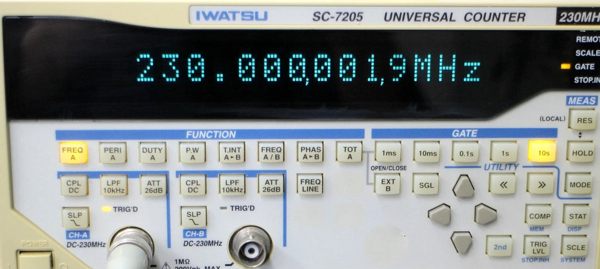 IWATSU SC7205 230MHz 2ch Universal Counter