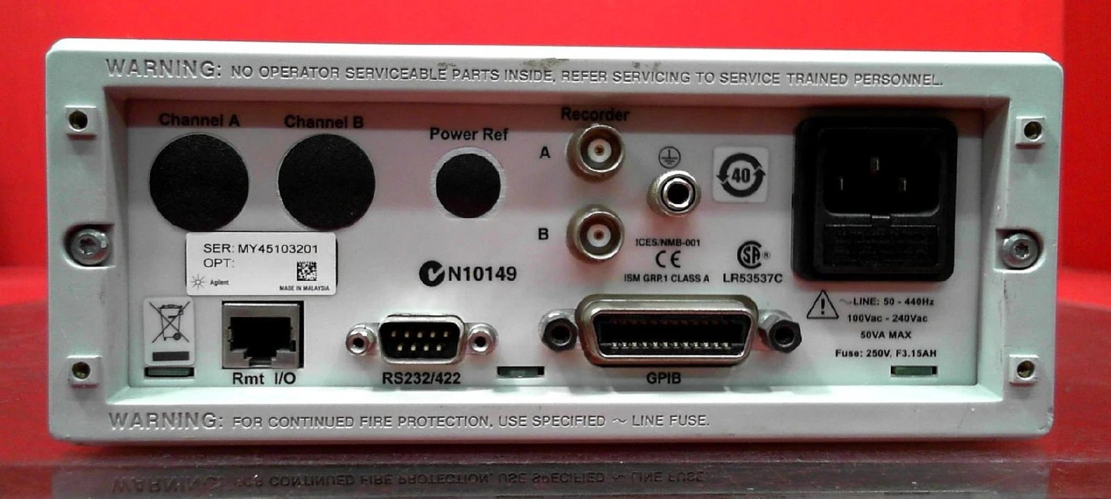 HP Agilent E4419B MY45103201 EPM Series Dual-Channel Power Meter