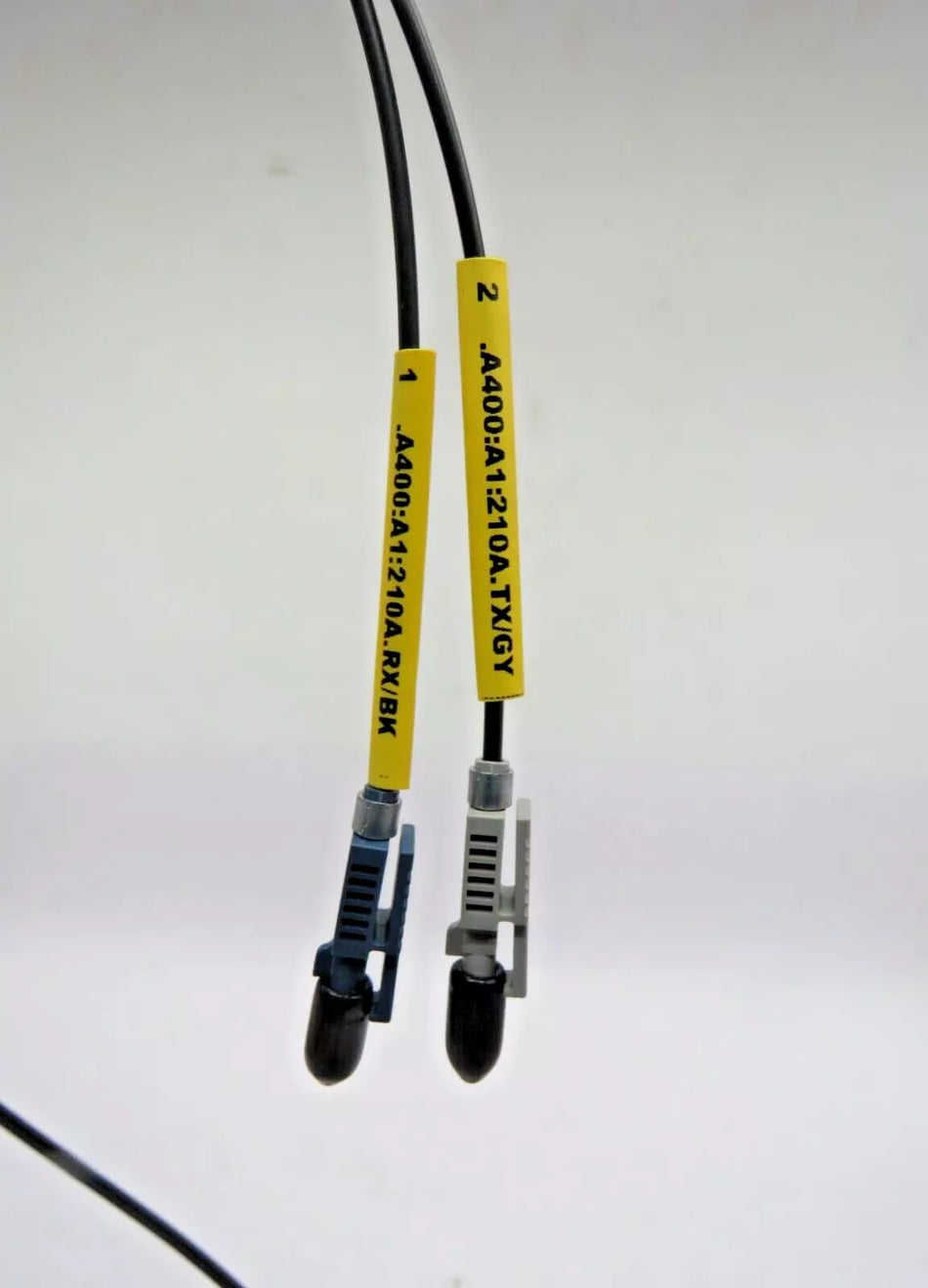 2m LC to LC Duplex Fiber Optic Cable A400: A1:210A RX/BK TX/GY