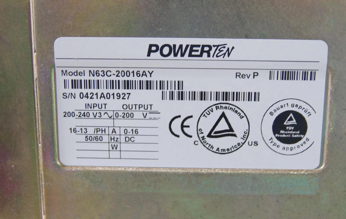NOAH PRECISION PSC-4400 CHILLER CONTROLLER / POWERTEN N63C-20016AY POWER SUPPLY