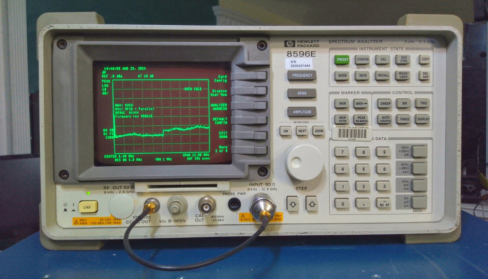 HP 8596E Spectrum Analyzer, 9kHz to 12.8GHz