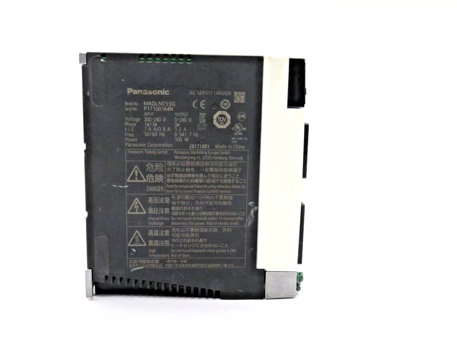 Panasonic MADLN05SG 100W 0-240V 1.2A MINAS A6S Series AC Servo Drive