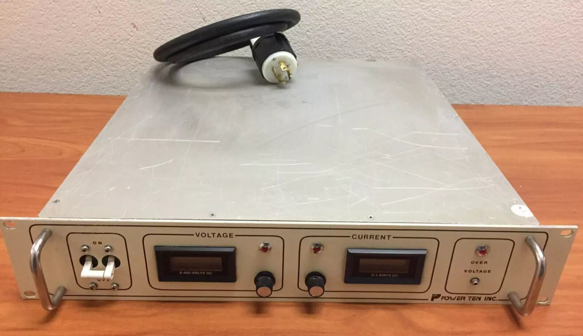 Power Ten Model 3400D-6003M DC Power Supply, 208V, 60Hz