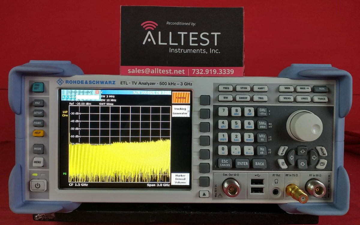 Rohde and Schwarz ETL TV Analyzer with Tracking Generator Options