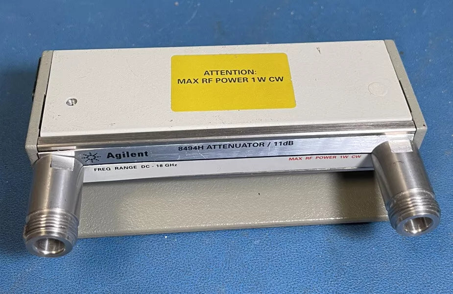 Keysight HP Agilent 8494H 11dB Attenuator 24VDC DC-18GHz N Type F Opt 001 016