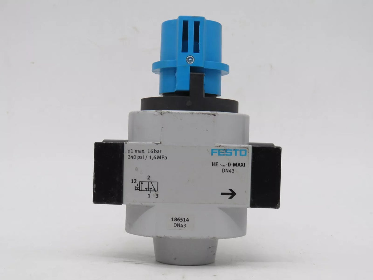 Festo HE-D-MAXI HEDMAXI Valve 3/2 Way Operating Pressure 0-16 Bar