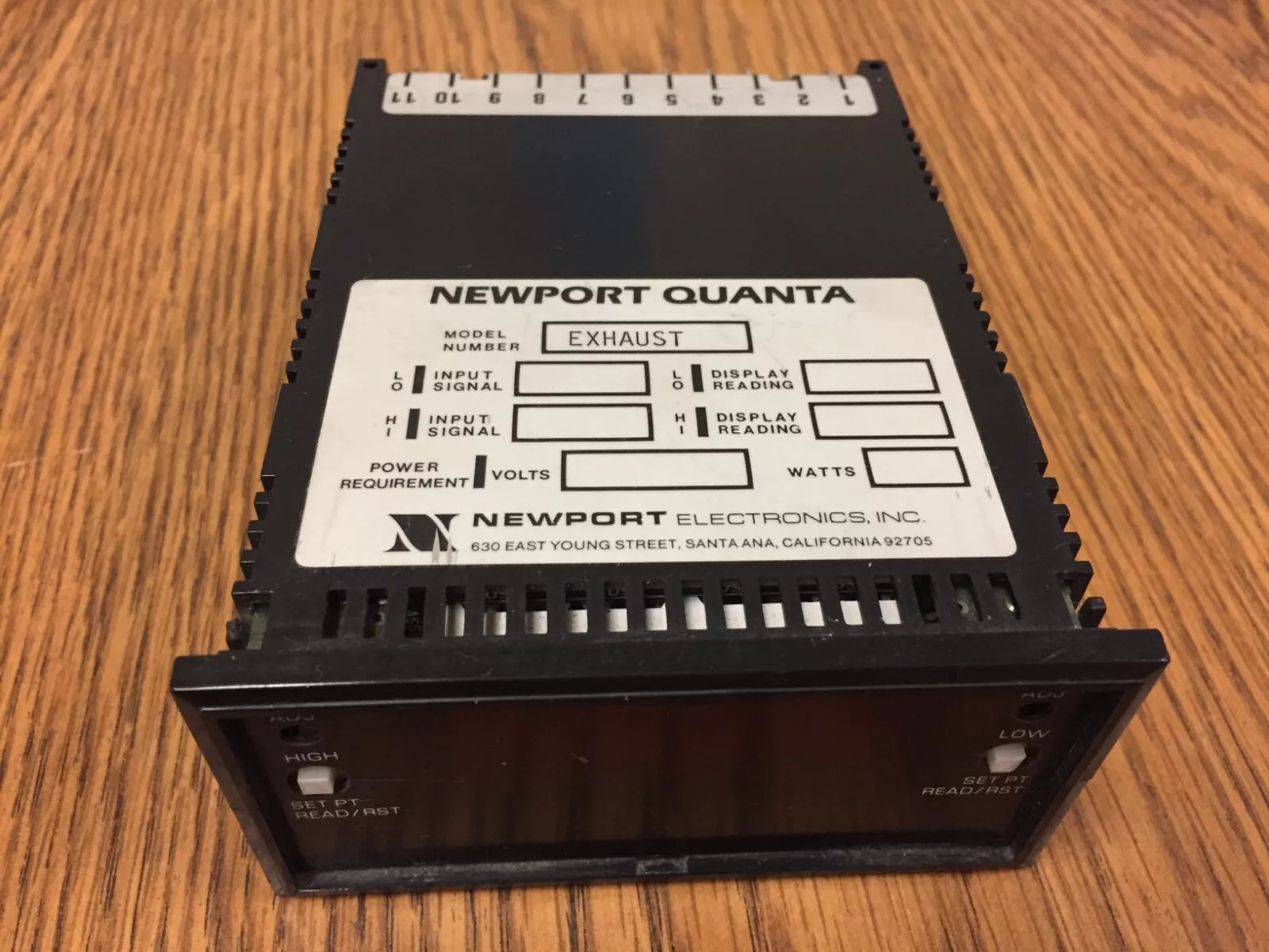 Newport Model Exhaust Digital Panel Meter