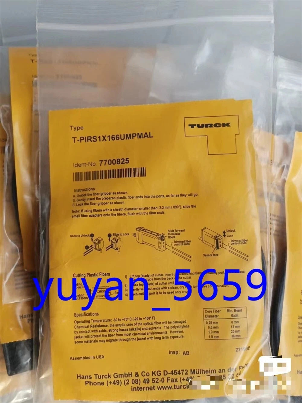TURCK T-PIRS1X166UMPMAL 7700825 #998 LY Sensor Replacement