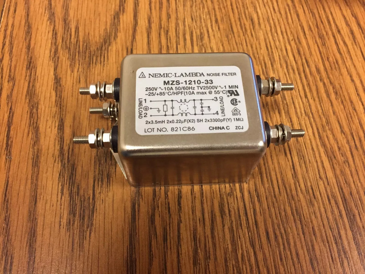 Nemic-Lambda MZS-1210-33 Noise Filter 250V-10A, 50/60Hz
