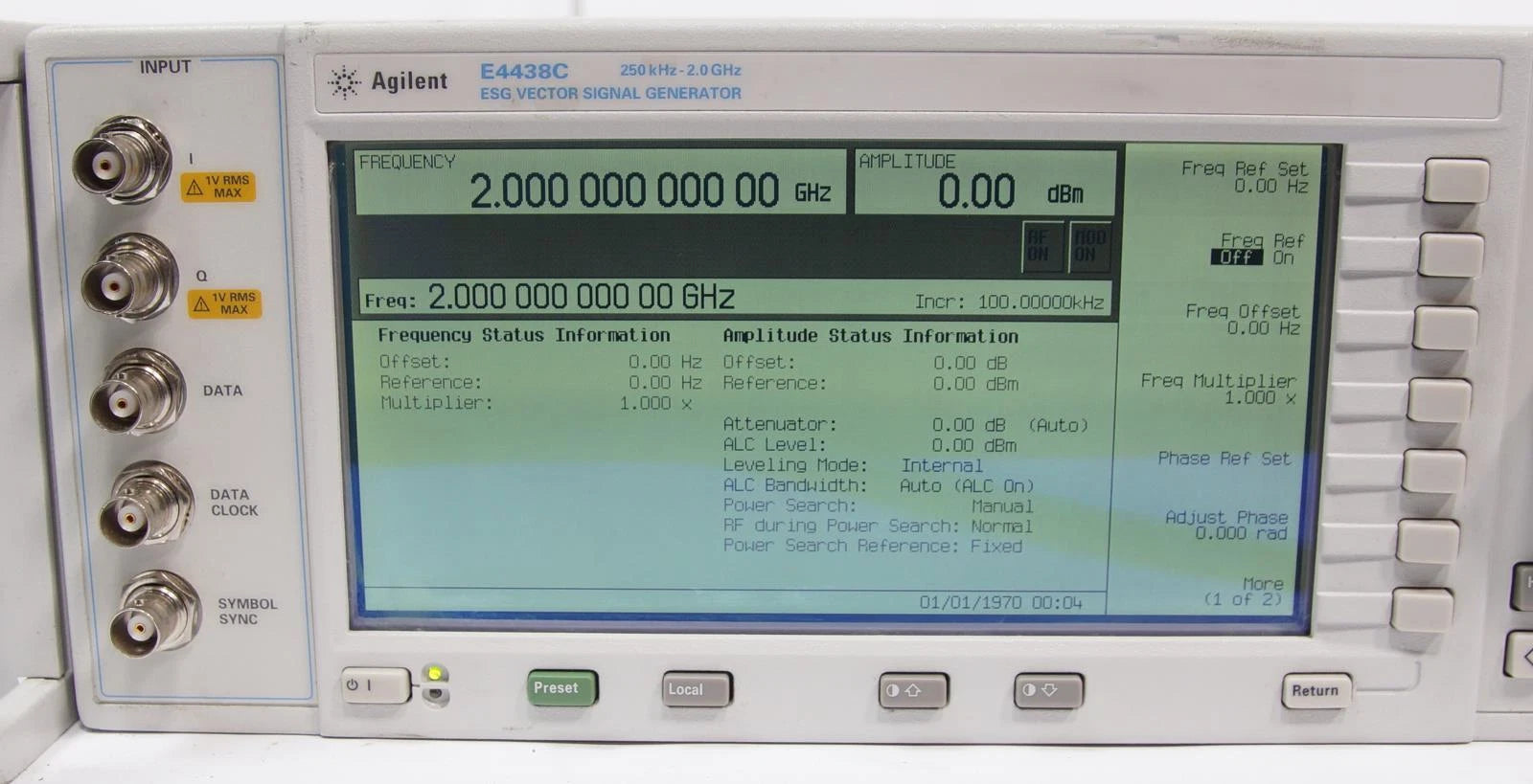 Agilent E4438C 2GHz ESG Vector Signal Generator OPT 1E5 502