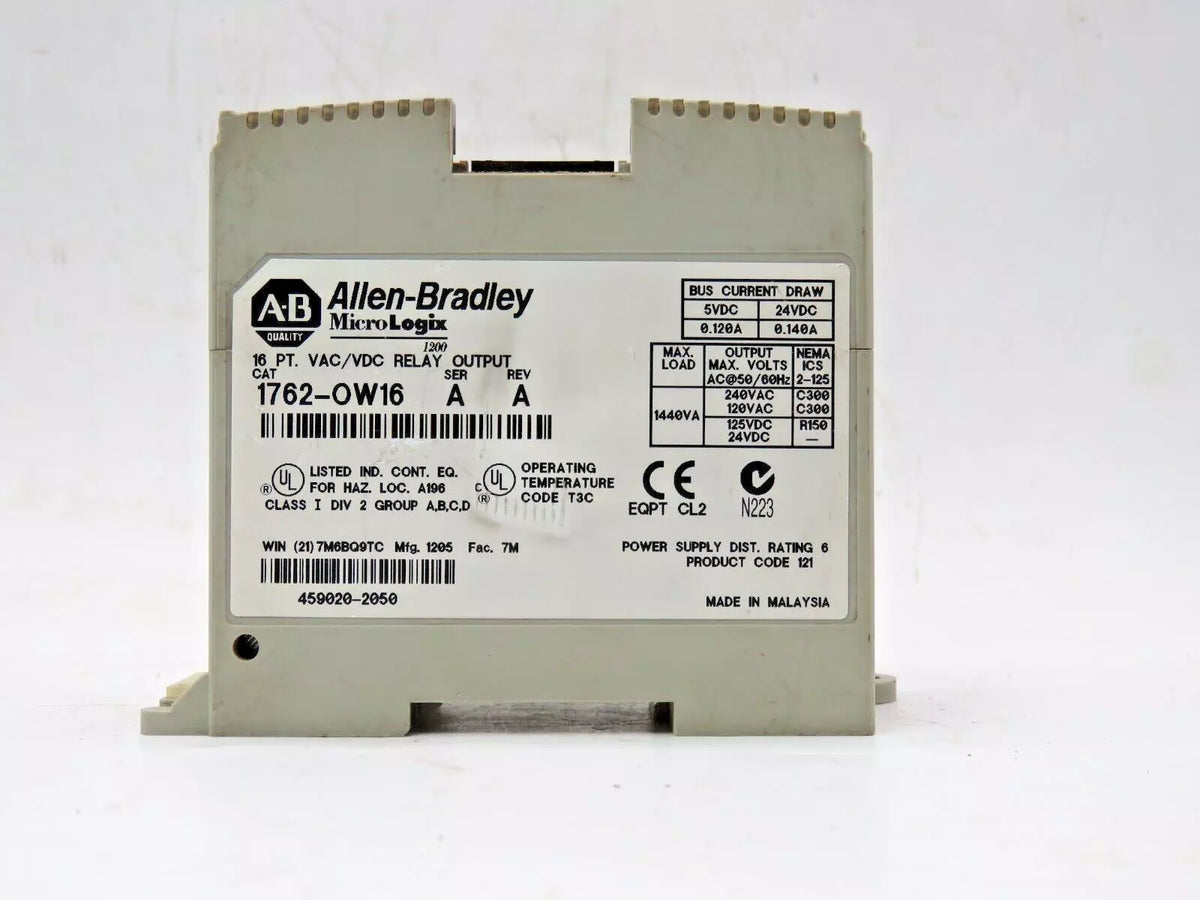 Allen Bradley 1769-OW16 MicroLogix 1200 Relay Output Module Ser A