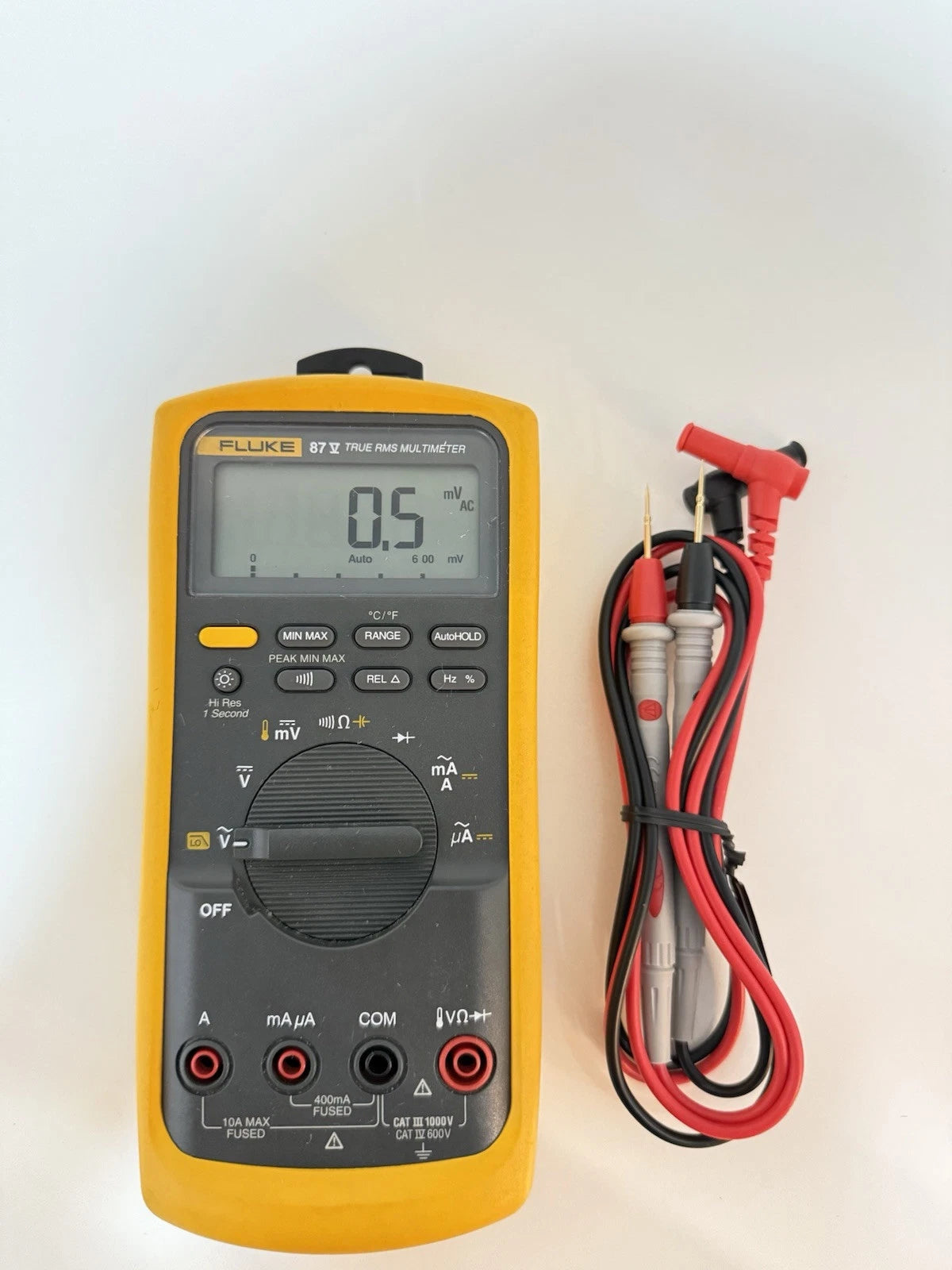 Fluke 87V True RMS Multimeter with Leads - Tested and Ready for Use