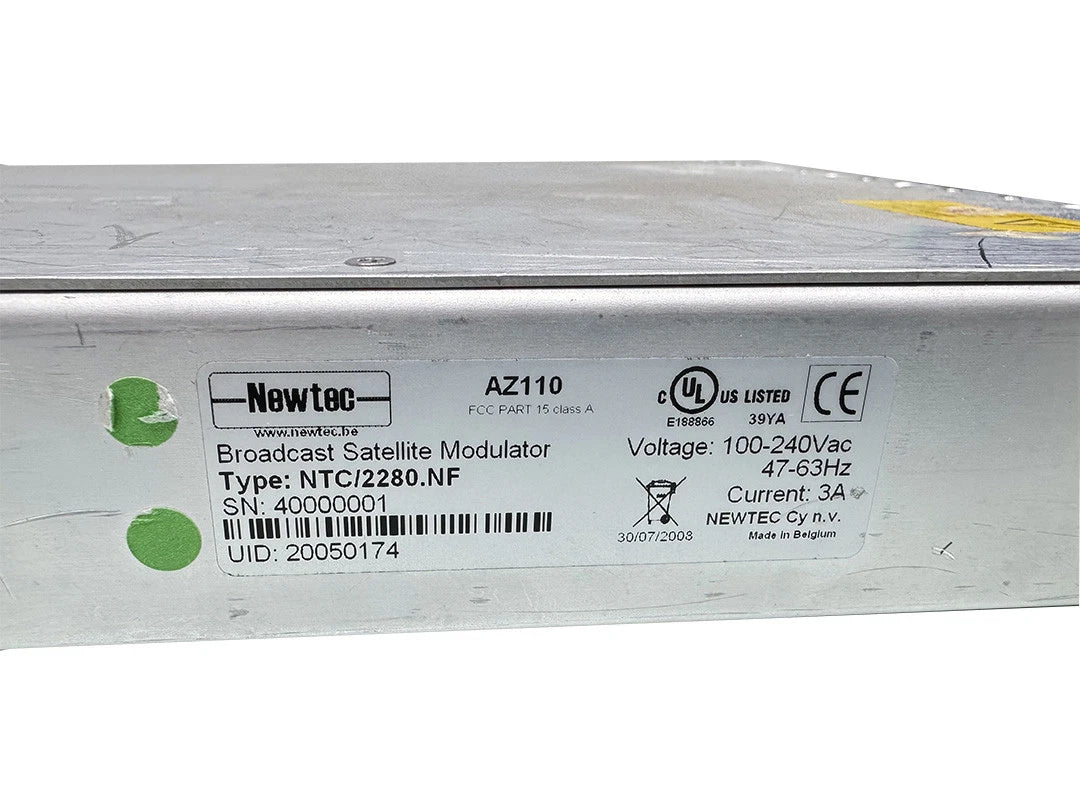 NEWTEC AZ110 DVB-S2 L-Band Out Broadcast Satellite Modulator NTC/2280.NA.CBAAAA