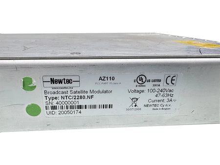 NEWTEC AZ110 DVB-S2 L-Band Out Broadcast Satellite Modulator NTC/2280.NA.CBAAAA