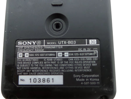 Sony Utx-B03 Wireless Transmitter - Free Shipping