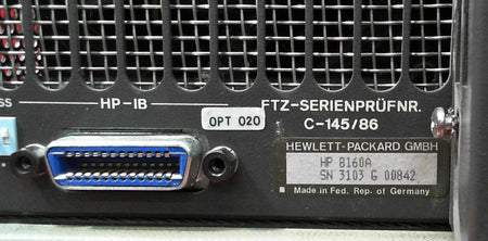HP Agilent Keysight 8160A 50MHz Pulse Generator 3103G00842