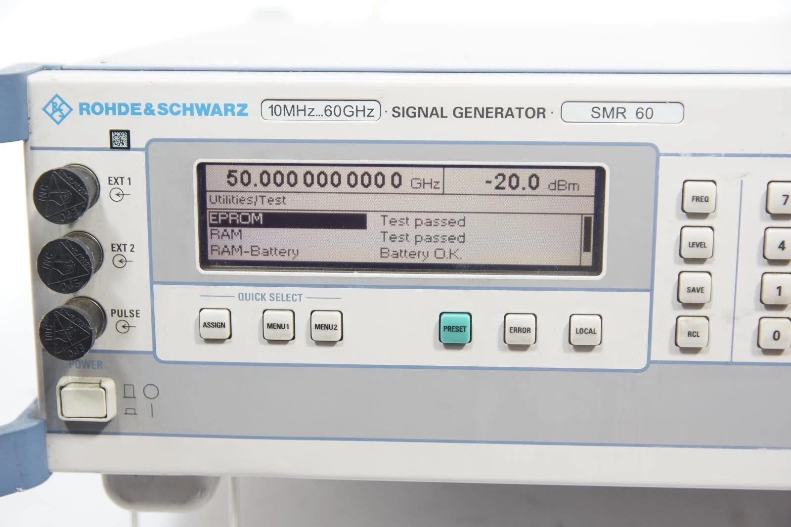 Rohde & Schwarz SMR60 10 MHz - 60 GHz Signal Generator 1134.9008.60 READ