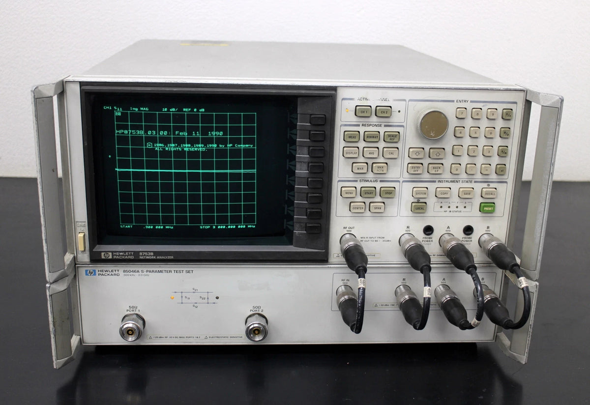 HP 8753B Network Analyzer with 85046A 300kHz-3GHz