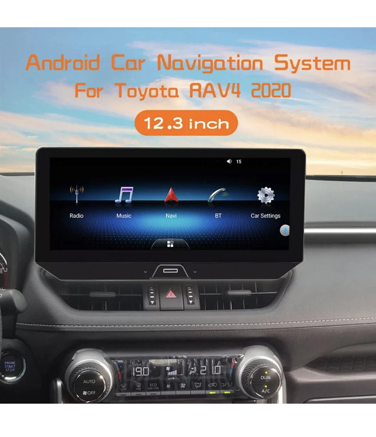 12.3 inch For Toyota RAV4 2020 Android 14 Car Multimedia Video Player GPS 32GB