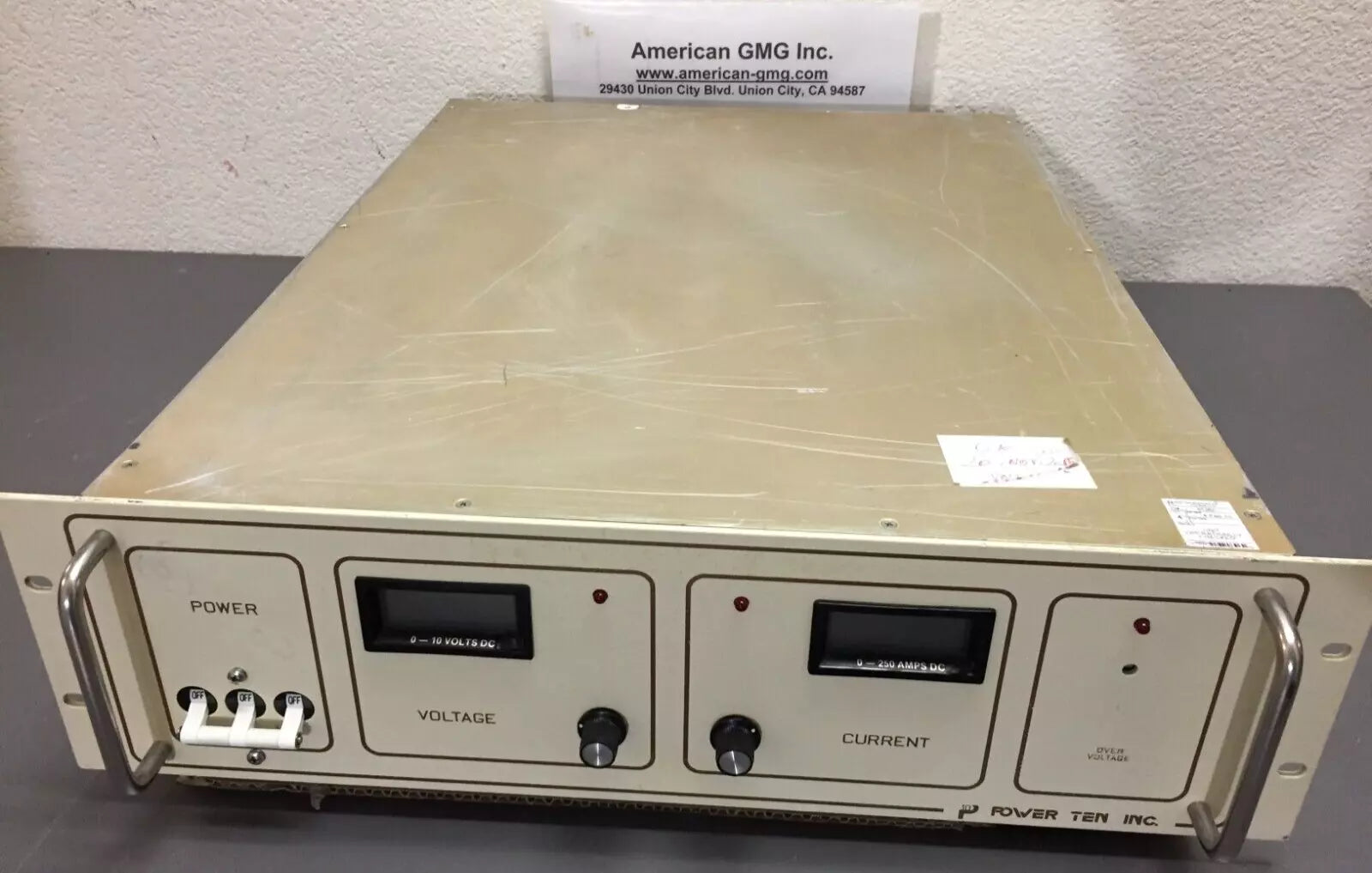Power Ten 4600D-20250 0-10 Volts DC 0-250 AMPS Heavy Duty DC Power Supply