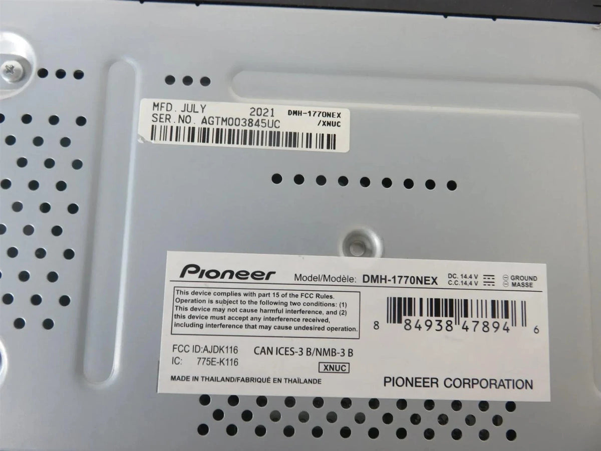 Pioneer DMH-1770NEX 6.8" 2-Din Digital Media Receiver - Free shipping