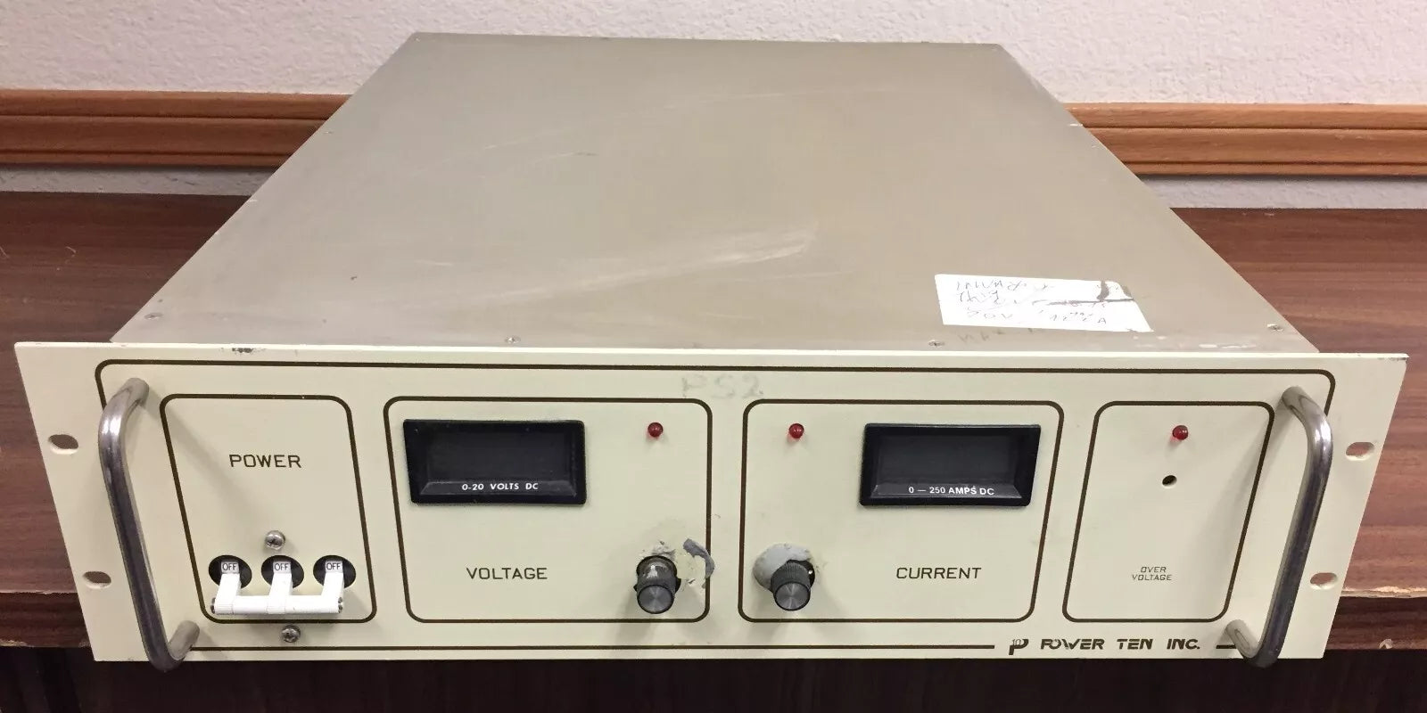 Power Ten 4600D-20250 Heavy Duty DC Power Supply 0-20 Volts DC 0-250 Amps