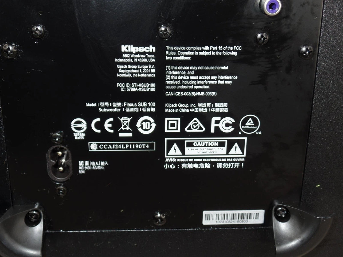 Klipsch Flexus Sub100 10" powered subwoofer -Black - Free Shipping.