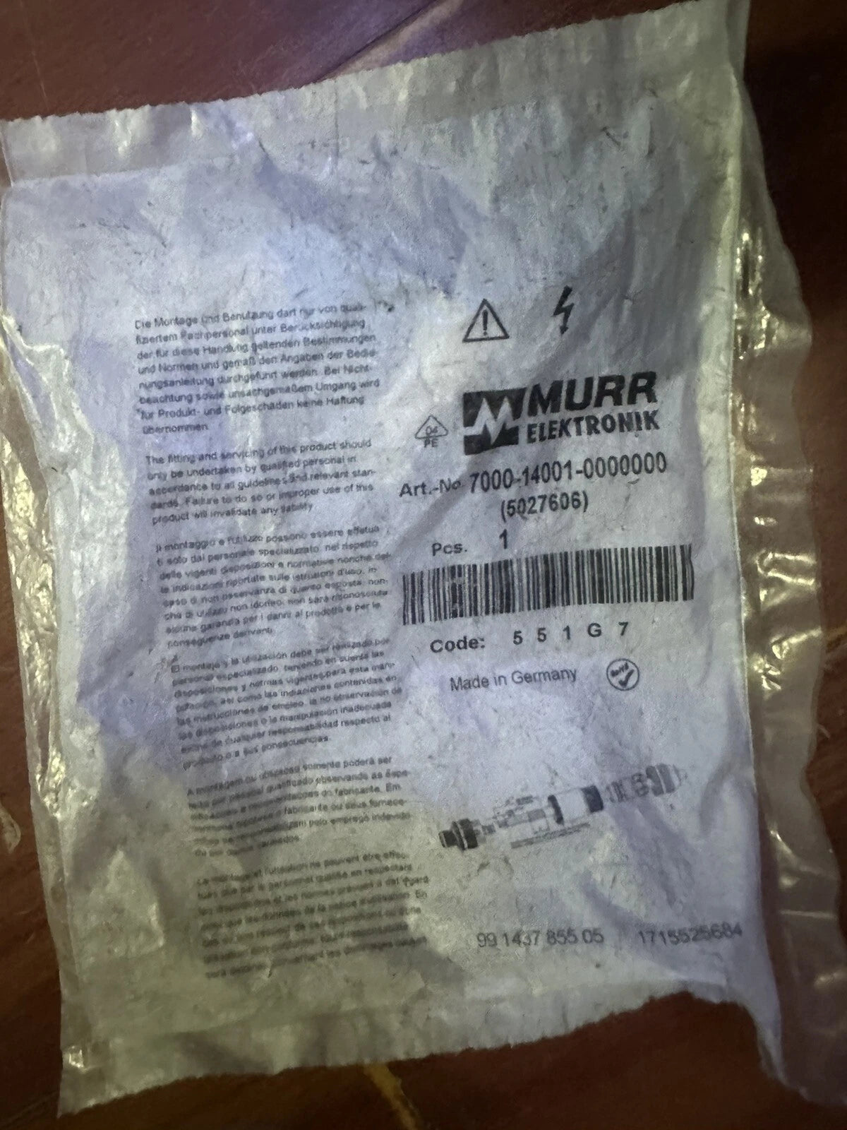 MURR 7000-14001-0000000 /5027606 Product for Industrial Use