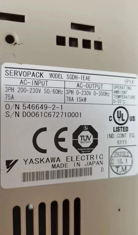SGDH-1EAE Servo Drive: High Performance and Precision Control
