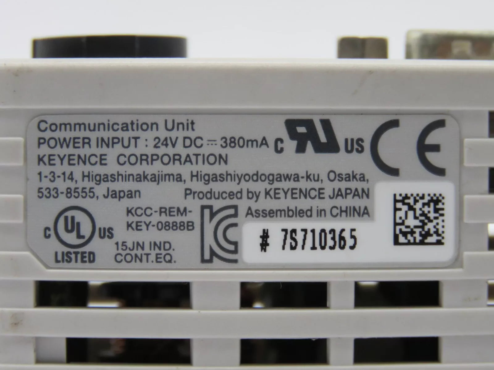 Keyence KCC-REM-KEY-0888B Communication Unit 24 VDC 380 mA