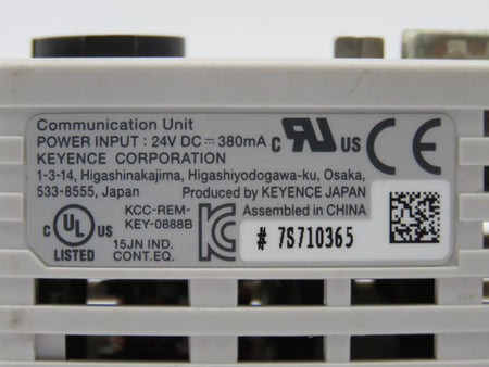 Keyence KCC-REM-KEY-0888B Communication Unit 24 VDC 380 mA