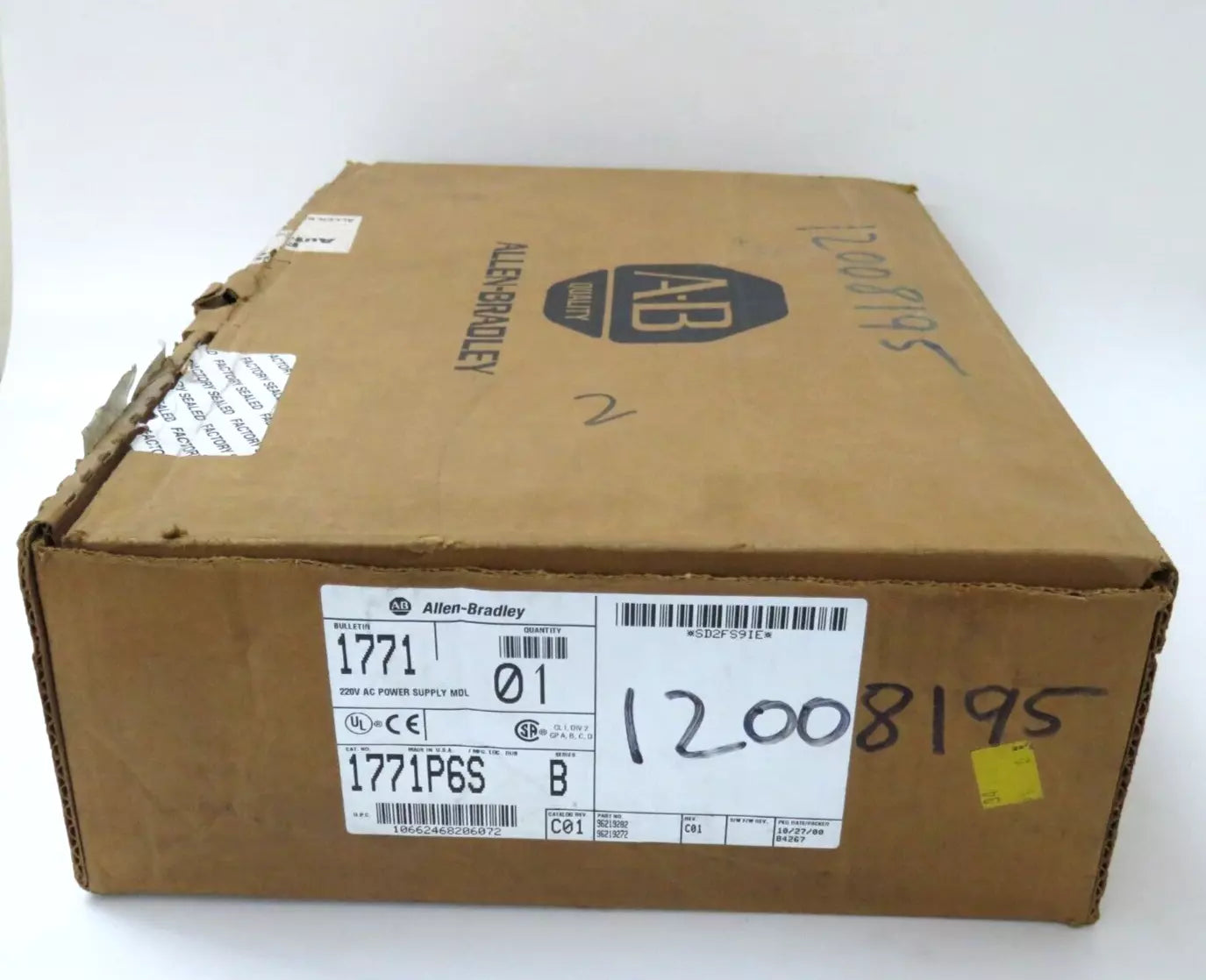 New Allen Bradley 1771-P6S PLC-5 Power Supply 220V AC 8A