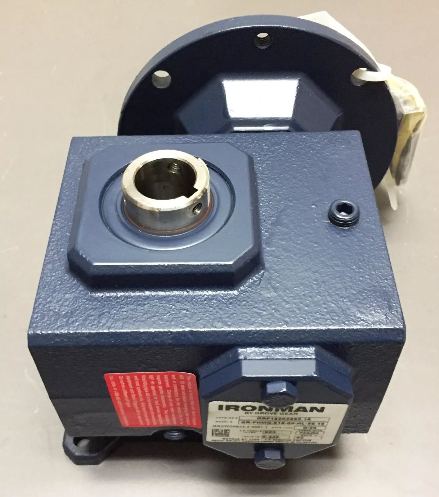 Grove Gear Ironman GR-FHMQ-818-60-HL-56-16 FTG Right Angle Reducer Ratio 60:1